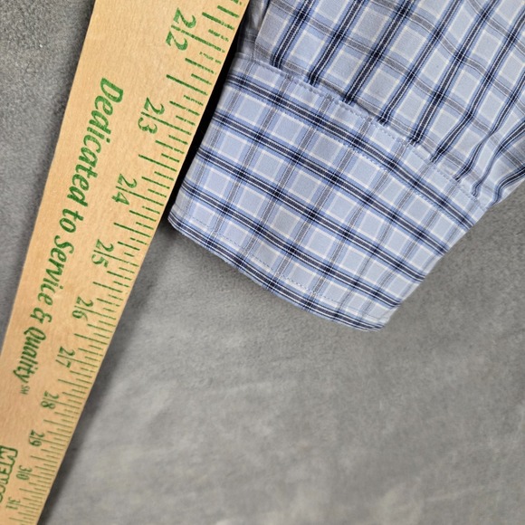 Ralph Lauren Blake shirt Large Plaid check‎ blue gray Long Sleeve button down - Picture 10 of 11